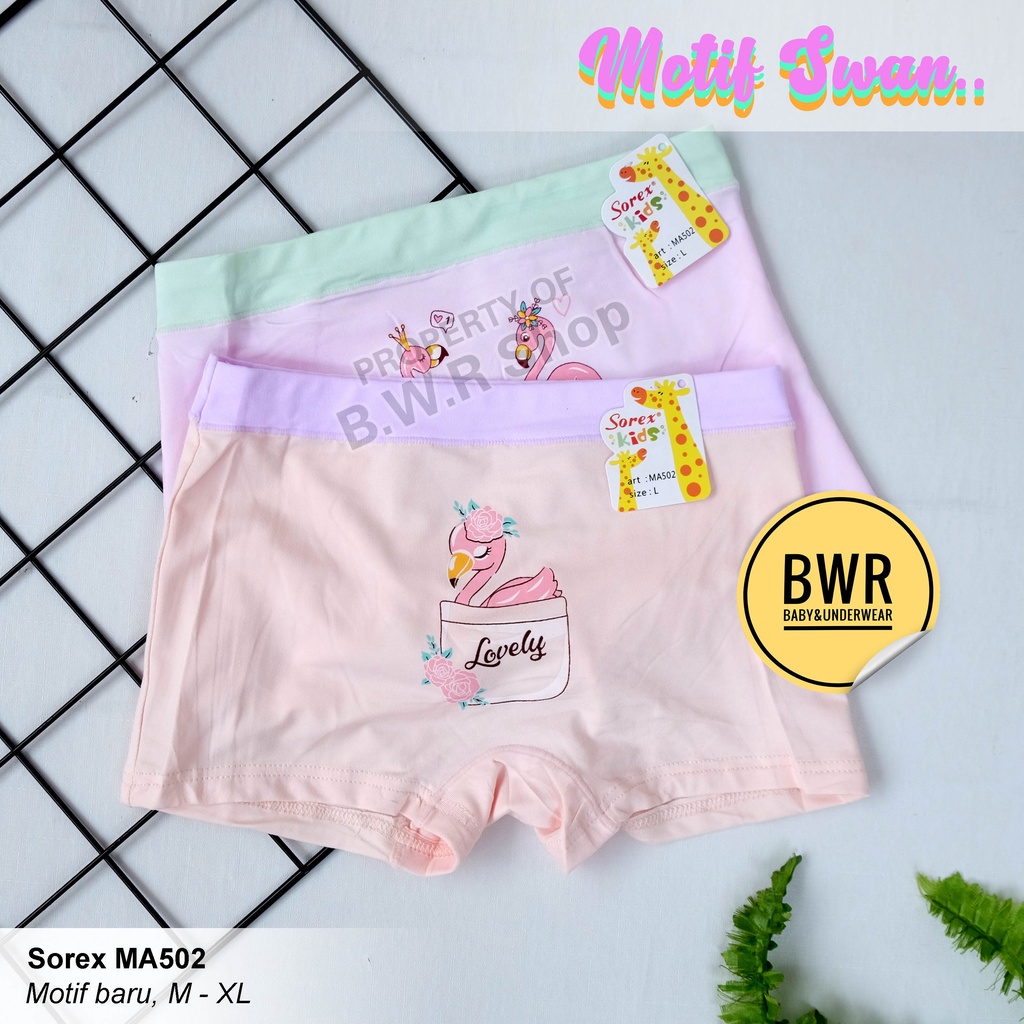 CD Boxer Sorex Kids MA 502 | Celana Dalam Boxer Anak Perempuan | MA502