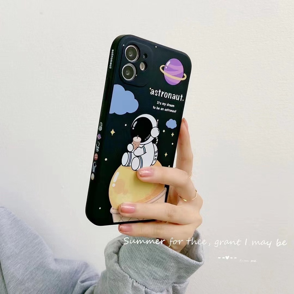 Casing Silikon Motif Astronot Untuk Vivo Y12s Y20 Y20i Y20s Y11 Y12 Y15 Y17 Y19 Y30 Y95 Y93 Y91C Y91 Y50 Y7S S1 Y2123 V20SE V21