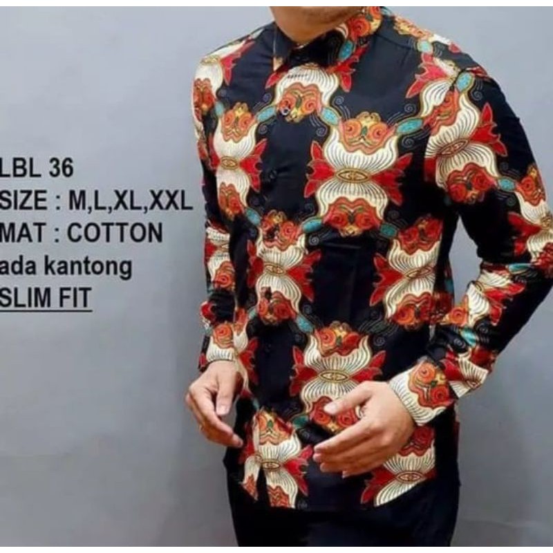 VIO ROLDAN Kemeja Batik Slim Fit Lengan Panjang