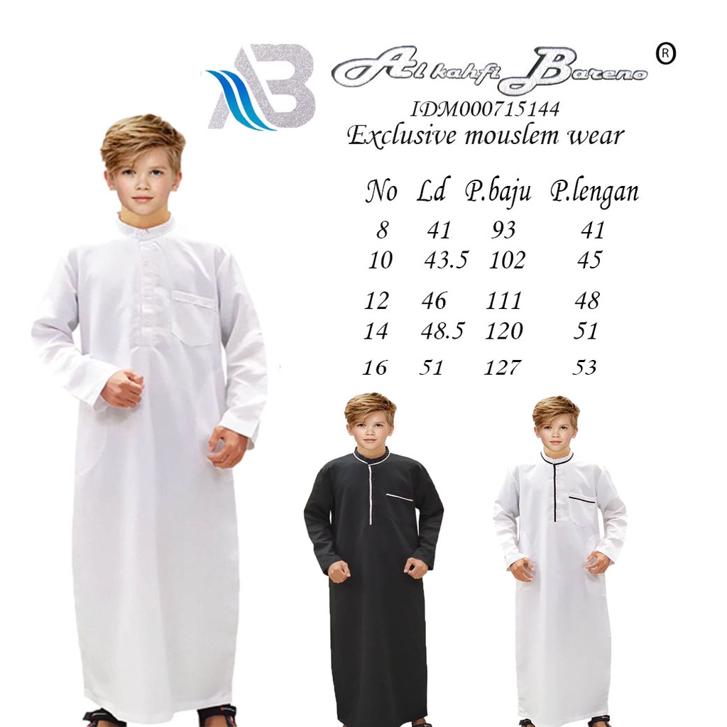 Baju Koko Anak Laki Laki  Gamis Anak Laki Laki Jubah Anak Laki Laki Jubah Anak Tangung No 8 - 16 Terbaru COD