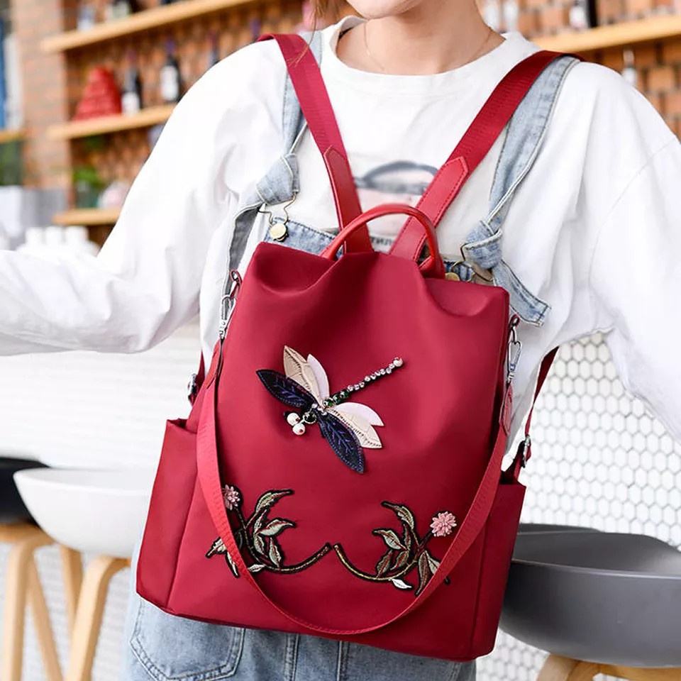 Charyatink - Tas Ransel Fashion Wanita (BORDIR) Paling Elegan Trendy