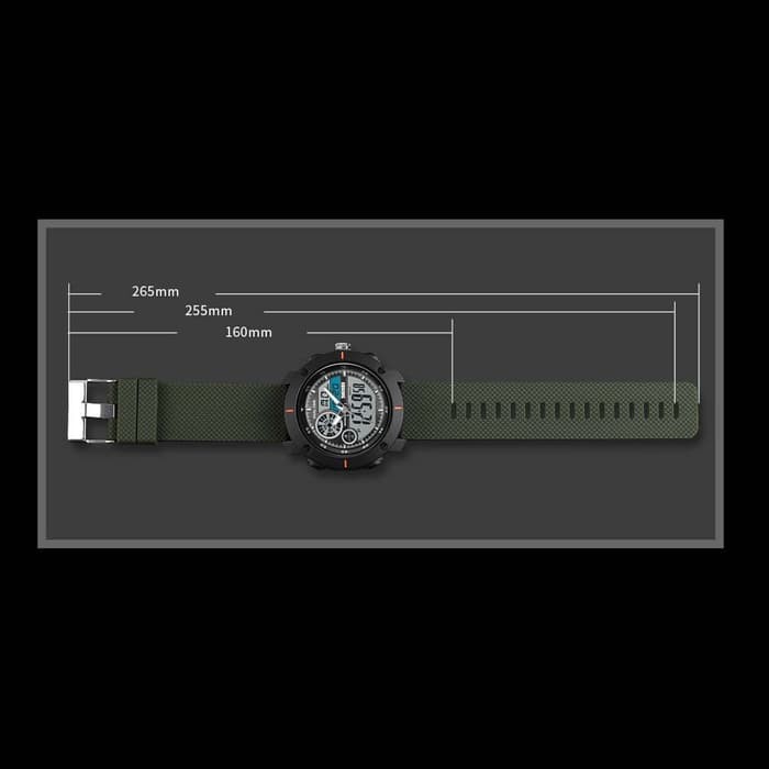 Jam Tangan Cowok /  Jam Tangan Pria Dual Time SKMEI 1361 Sport Original Anti Air - ARMY Terbaru