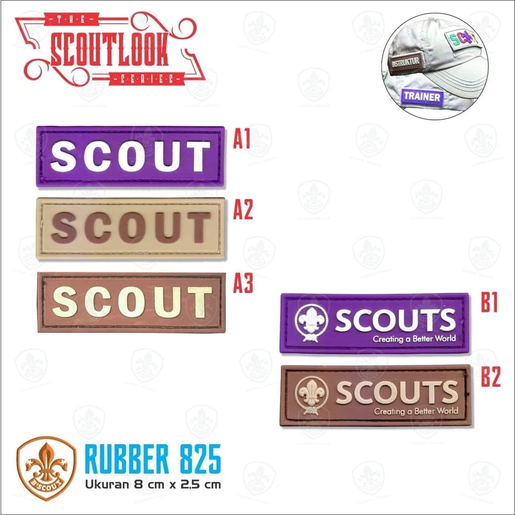 Bscout Scoutlook- Rubber Badge Pramuka