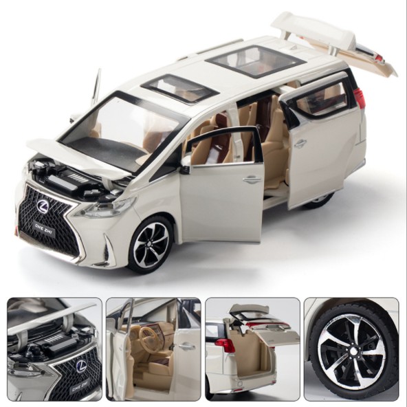 [TULALA SHOP]MOBIL BESI/Mobil-mobilan/Diecast XLG mobil Lexus LM300H 1/24 METAL besi light sound mainan anak