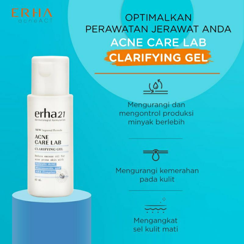 ERHA ACNEACT AHA BHA &amp; NIACINAMIDE CLARIFYING TONER 60ML - TONER WAJAH