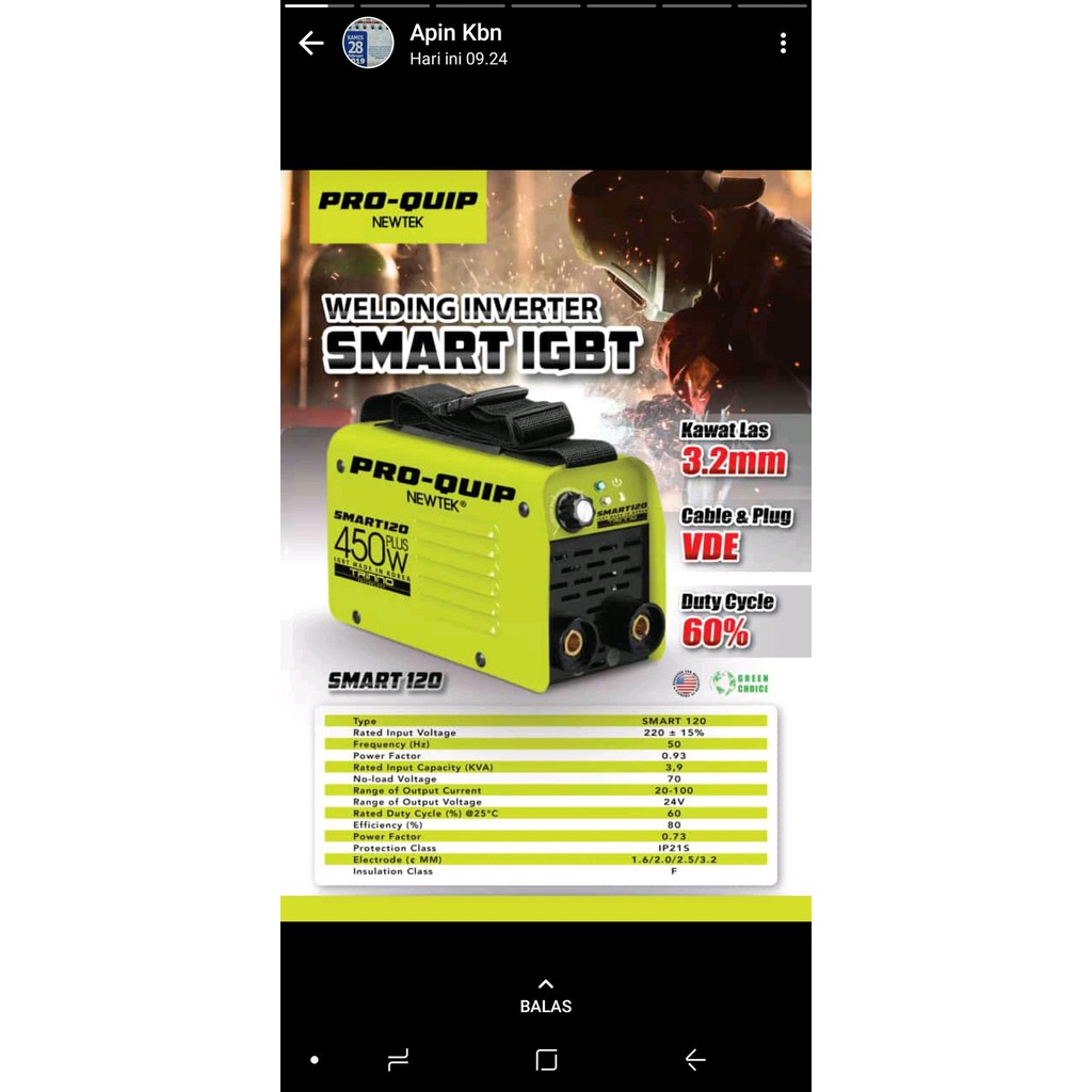 BEST PRICE MESIN LAS INVENTER 120A 450WATT MESIN LAS LISTRIK INVENTER