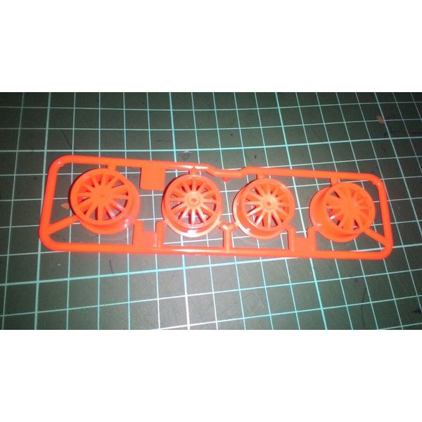 Velg Medium Fin Orange Loose Kit Original Tamiya Mini 4WD