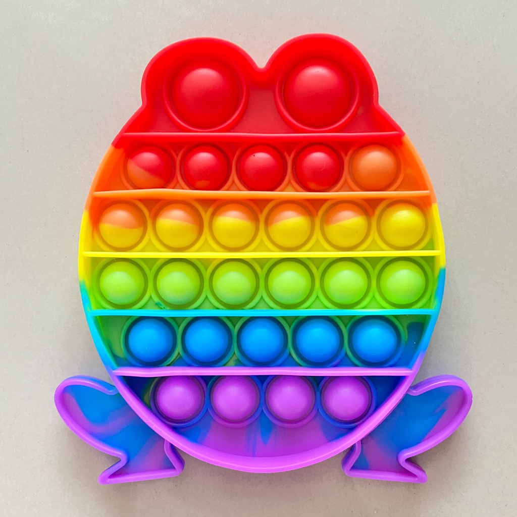 NunuLisaTan - Pop It Fidget Toy Murah Rainbow Mainan Anak Penghilang Stress Tiktok