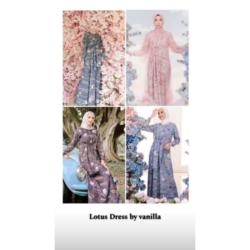 LOTUS DRESS BRUNETTE BY VANILLA HIJAB