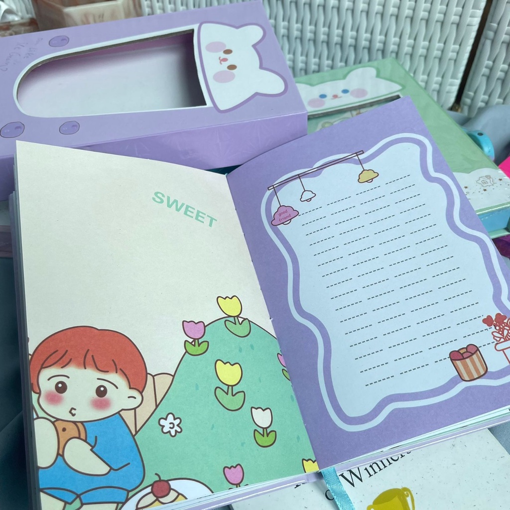 BUKU TULIS GEMBOK BOBA SQUISHY KERTAS FULL COLOUR SUPER CUTE TERMURAH BUKU GEMBOK BOBA IMUT UKURAN BESAR READY 4 WARNA KUALITAS PREMIUM READY GROSIR COD