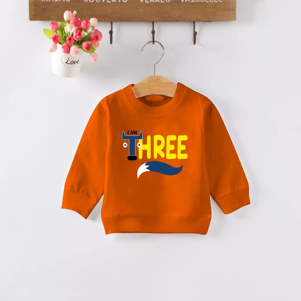 TokoMilkan - Sweater Anak THREE Sweater Umur 1 - 6 Tahun Bahan Fleece