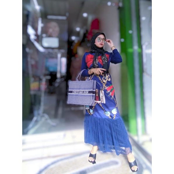 DRESS GUCCI SCUBA IMPORT - DRESS WANITA