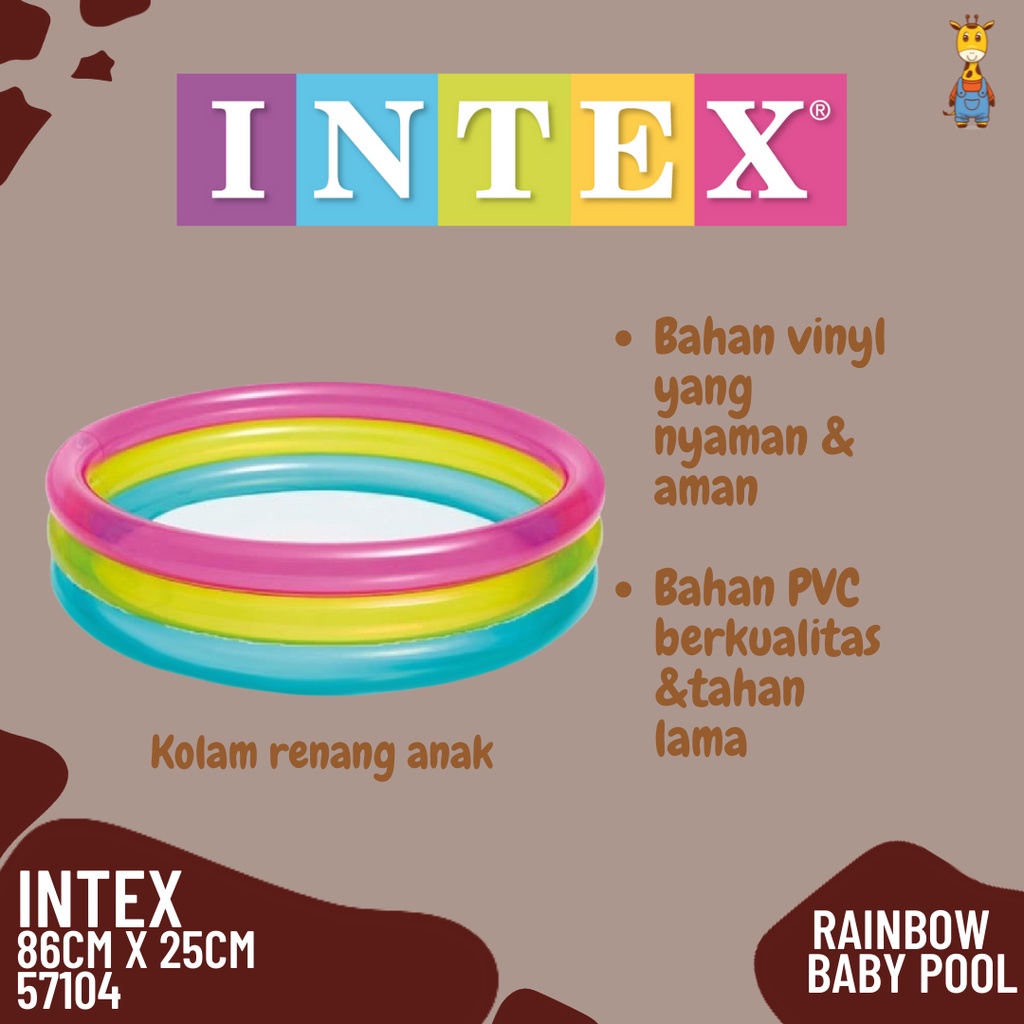 INTEX 57104 Rainbow Baby Pool