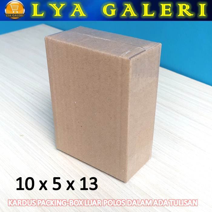 Karton Box Kardus Packing Uk.10x5x13 cm Luar Polos Dalam Ada Tulisan