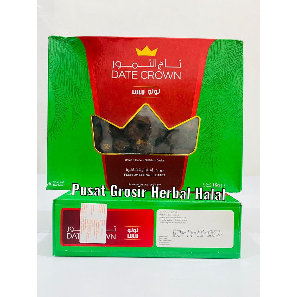 

Kurma LULU Date Crown Premium 1 kg Fresh Kurma LULU Lebih Lembut - Exp 12 - 2022