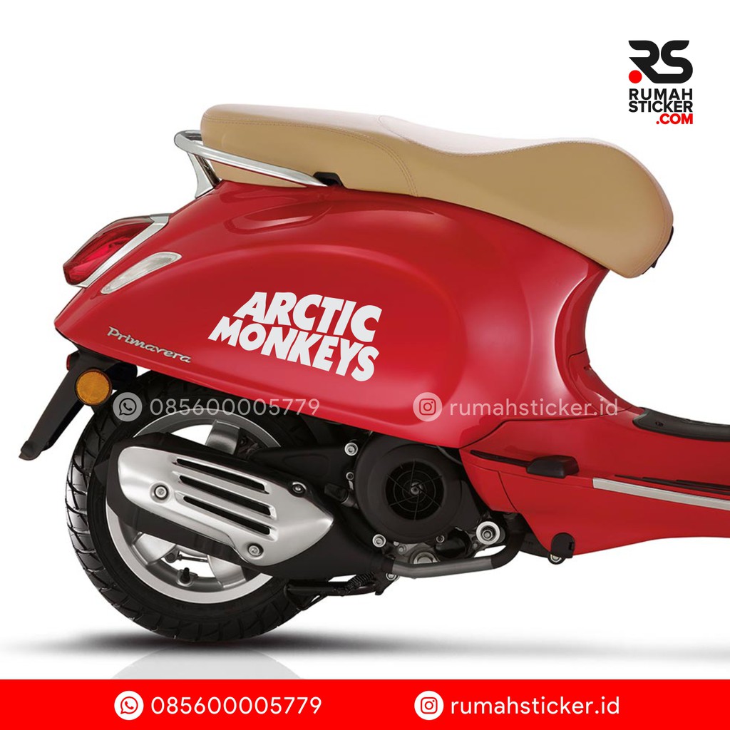 Sticker Stiker Cutting Arctic Monkeys Mobil Dan Motor Vespa Scoopy
