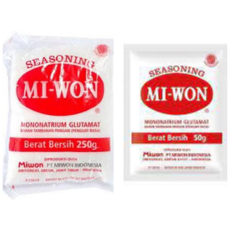 

MiWon / Mi-Won - Kemasan 50gr - Kemasan 250gr - 100 Renteng - 500 Renceng