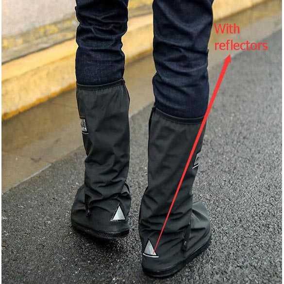 Jas Hujan Cover Sepatu Terbaru Mantel Sepatu Anti Air Hujan Sarung Pelindung Sendal Terdapat Reflektor Cahaya