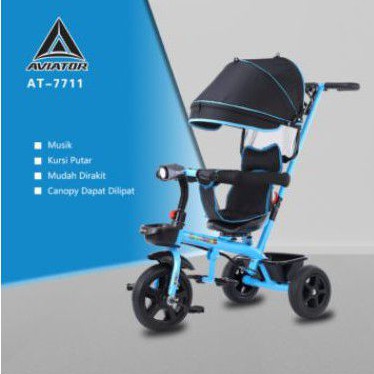 SEPEDA ANAK AVIATOR RODA 3 TIGA AT 7711 I STROLLER SEPEDA ANAK BAYI | SEPEDA DORONG BAYI I KADO