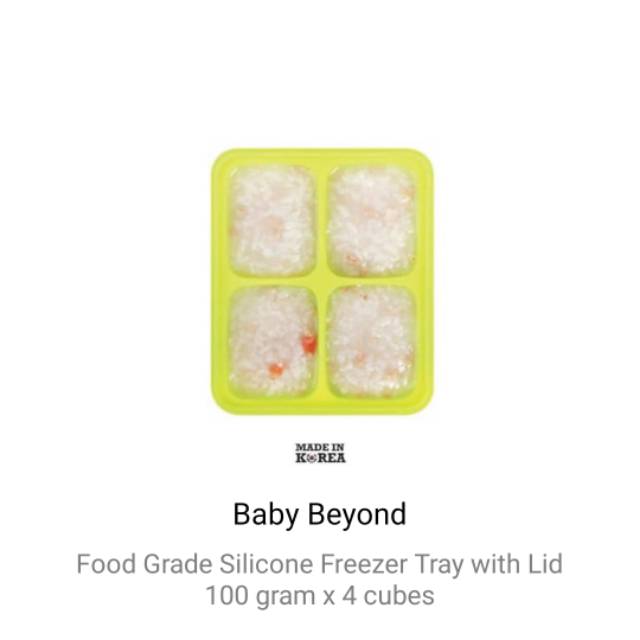 Baby Beyond Silicone Freezer Tray 50g lx6cubes / 100gx4cubes / Kotak Penyimpanan Mpasi Anak Bayi