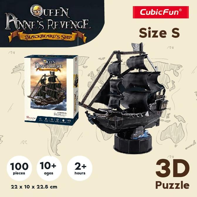 CUBICFUN The Queen Anne's Revenge S -3D Puzzle