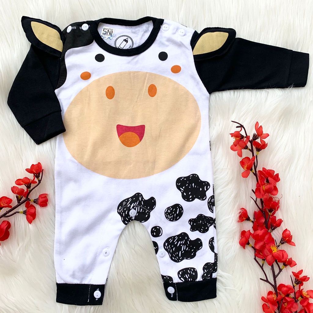 Baju tidur model sleepsuit romper kancing hidup motif lucu baby bayi murah kekinian bestseller -sle