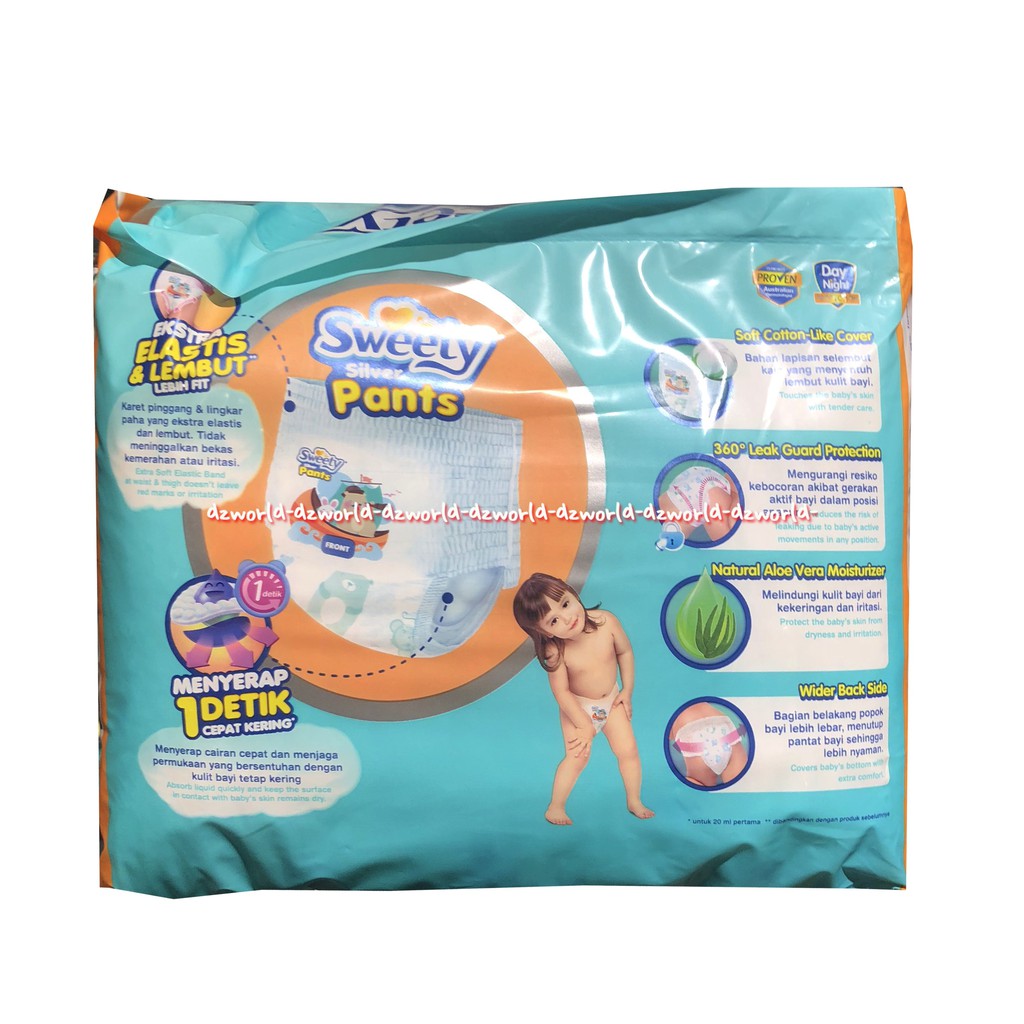 Sweety Silver Pant S 18 Pcs Tipe Celana Diapers Popok Celana