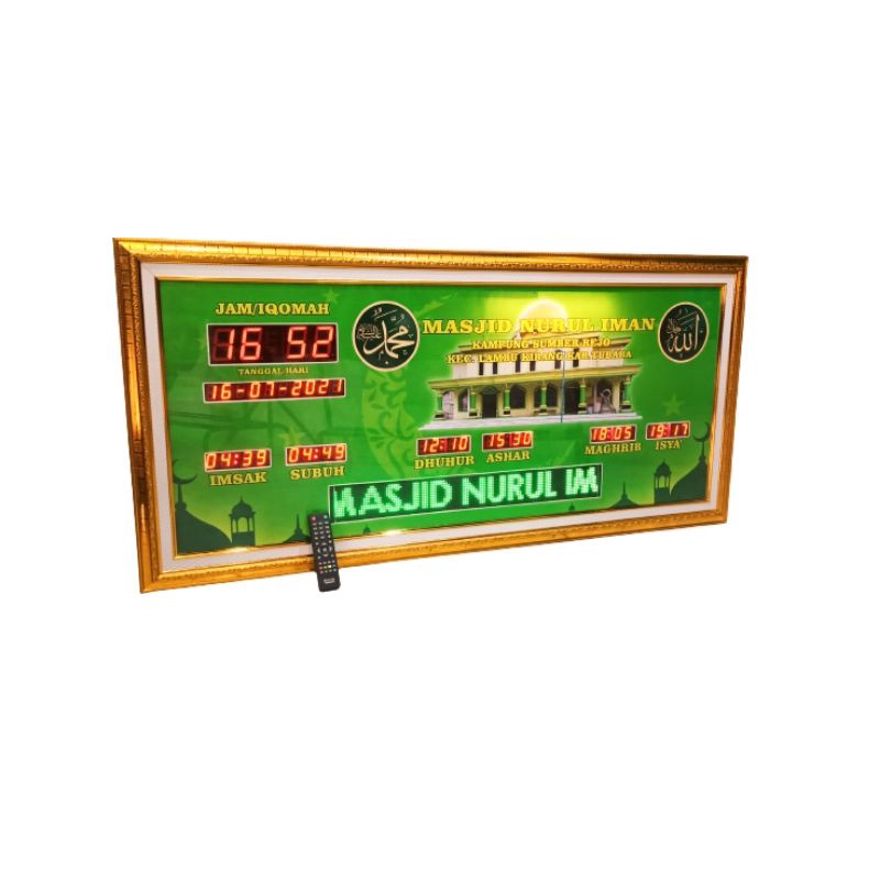 Jual Jam Digital sholat masjid / musholah 110x 60 + running text Shopee Indonesia
