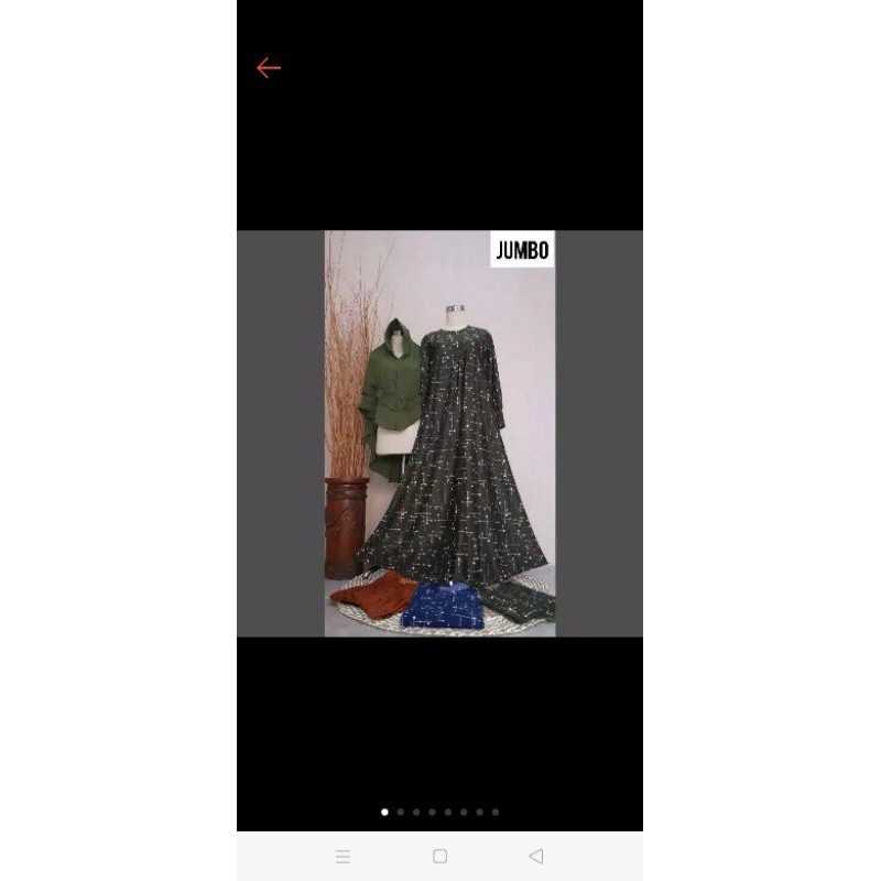 Gamis murah 1 set jumbo army