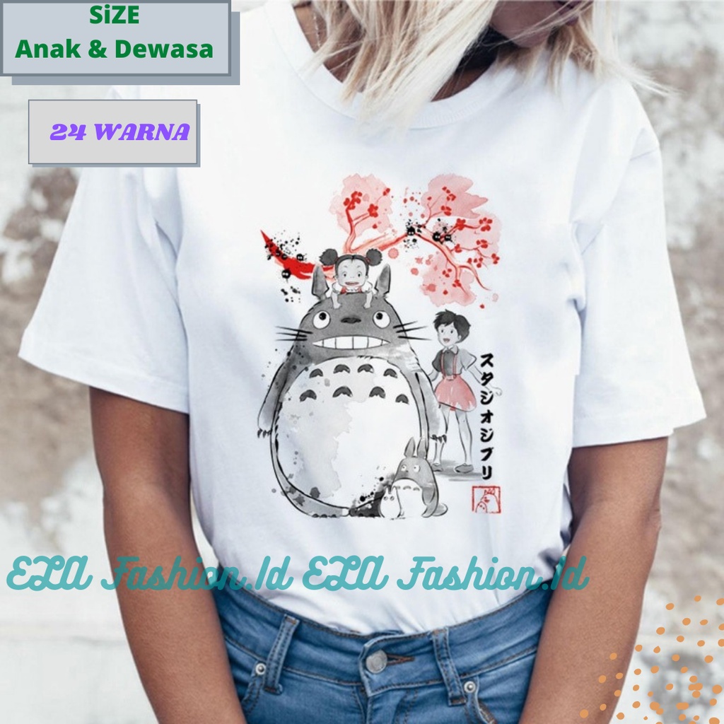 Kaos Boneka Totoro Studio Ghibli Miyazaki Hayao My Neighbor Totoro / T shirt Kartun Chihiro cartoon