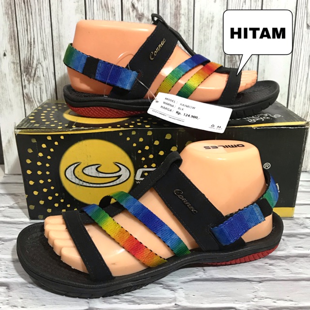 SUPER DISKON Sandal cewek Connec Rainbow