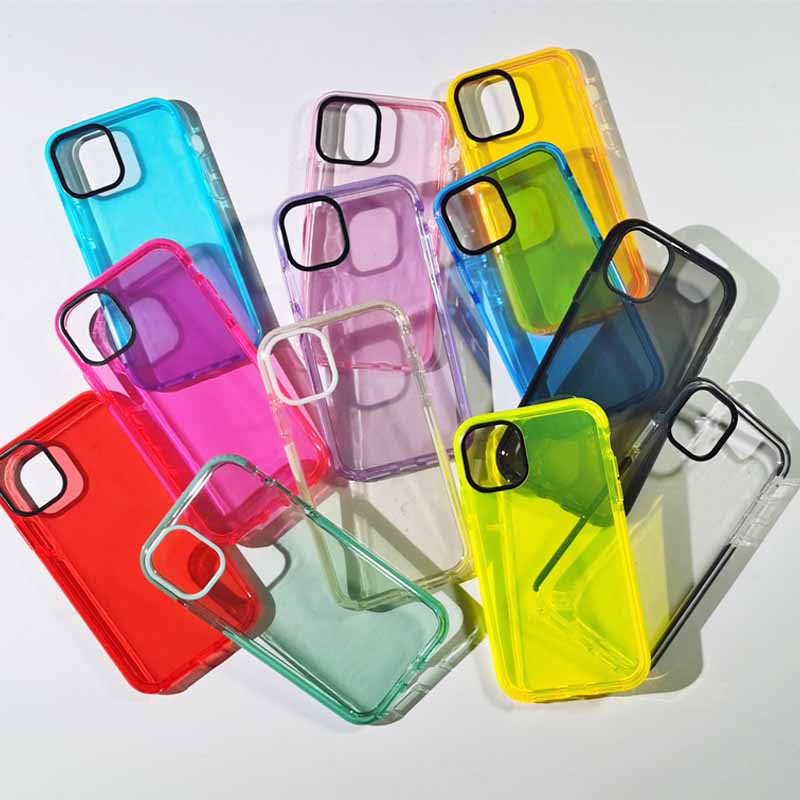 Soft Case TPU 12 Warna Neon Untuk IPhone 13 6 S 7 8 SE 2020 7P 8Plus X XS XR 11 12 Mini Pro Max