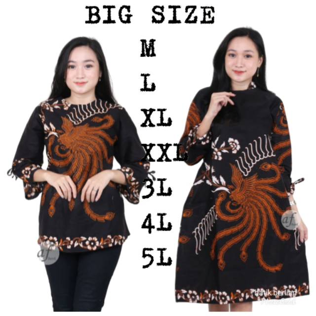  TUNIK  SANTIKA CENDRAWASIH AHY BATIK  WANITA JUMBO MURAH 