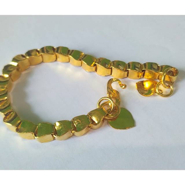 Replika EMAS 24k, GELANG PADI 5 SUKU  sepuhan lapis emas 