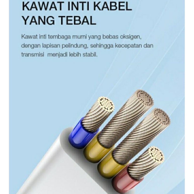 1 TOPLES (20pcs) ROBOT RGL100 Data Cable Lightning 100cm 2.1A Kabel Casan iPhone X 5 6 7 8 Colorful