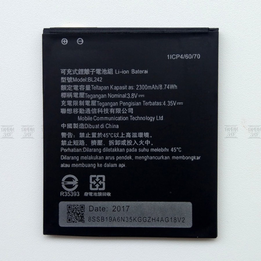 Baterai A6000 A6010 BL242 Original OEM BL 242 Batre Battery Batrai  A 6000 A 6010