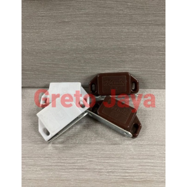 ( Besar ) Magnit Pintu Lemari Kayu Magnet Penahan Almari Kotak Segi Kusen Door Stoper Stop Aluminium Alminium Almunium Alumunium Capit Udang Pengunci Kunci Push Open Big