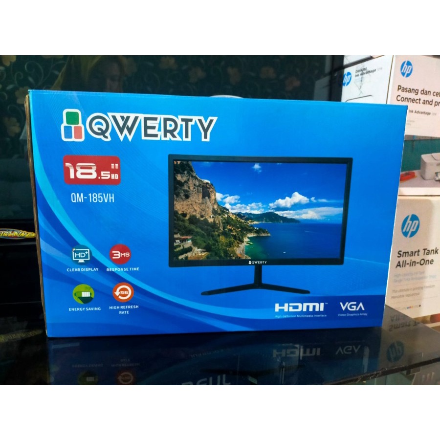 Monitor Murah 19 Inch qwerty HDMI+VGA Baru Garansi 1 Tahun