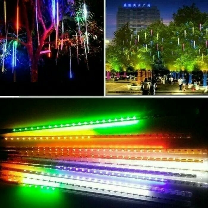 Lampu Led Hujan Meteor 50 Cm Rainbow Warna Warni Mitsuyama MS359