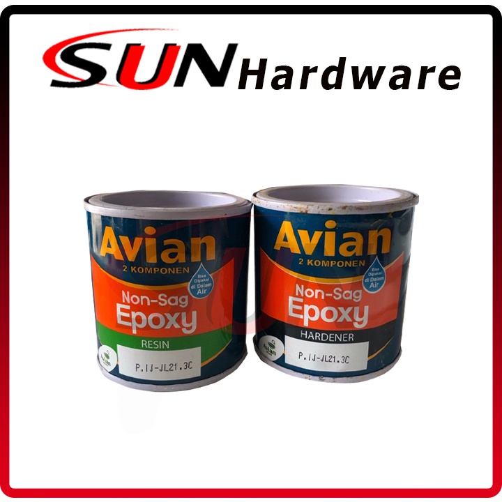 Lem Epoxy Non Sag Avian 800 Gram Set 2 Komponen kayu Besi logam Kaca