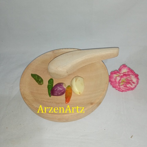 Cobek Set Mini Alat Dapur Untuk Pembuat Sambal Diameter 13 cm