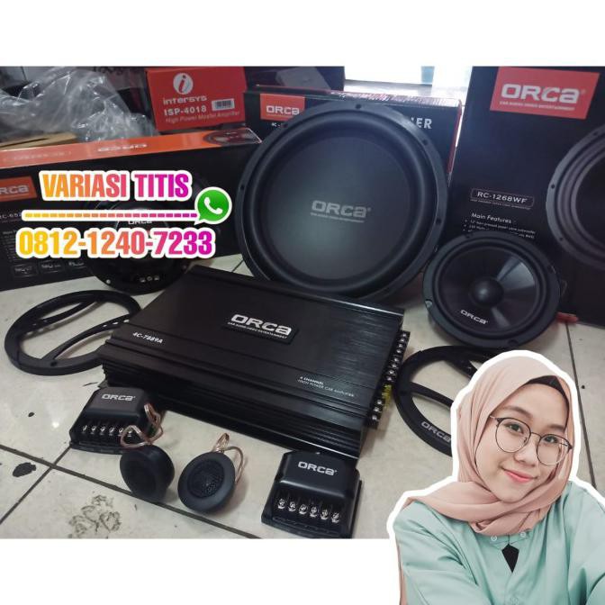 Paket Audio ORCA audio Mobil Power ,Speaker, Sub 12in + Tweeter