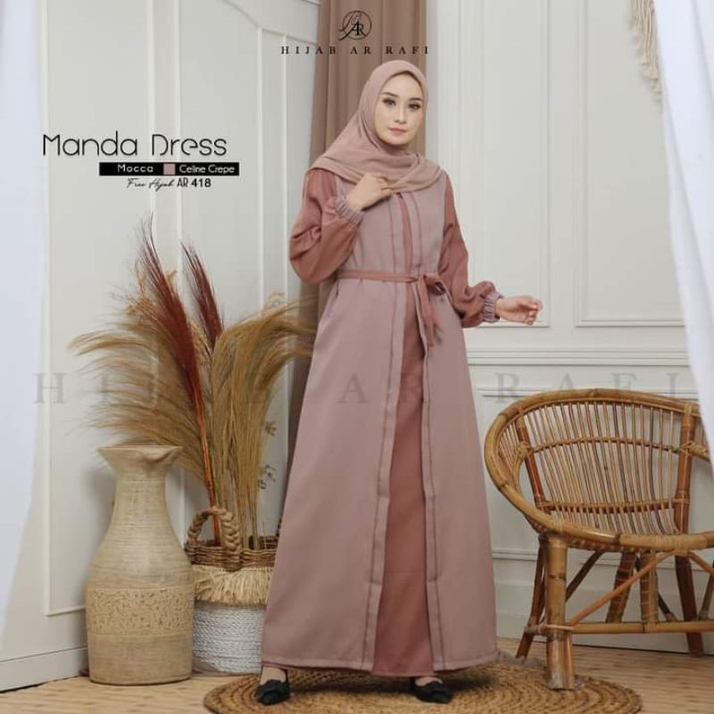 Manda dress ( set hijab )by Arrafi ( UK. XL, XXL, XXXL)
