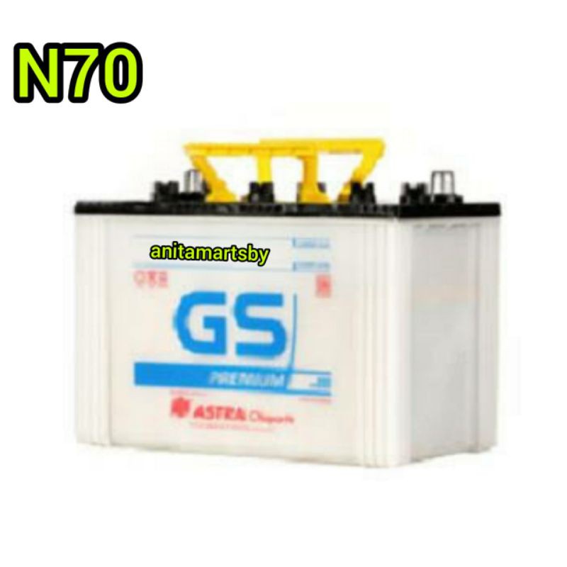 Jual Accu / Aki MOBIL GS PREMIUM N70 100% ORIGINAL ASTRA OTOPARTS
