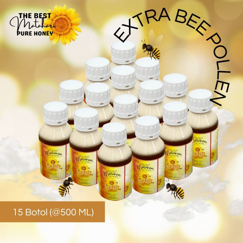 

15 BOTOL 500 ml madu asli murni merek matahari