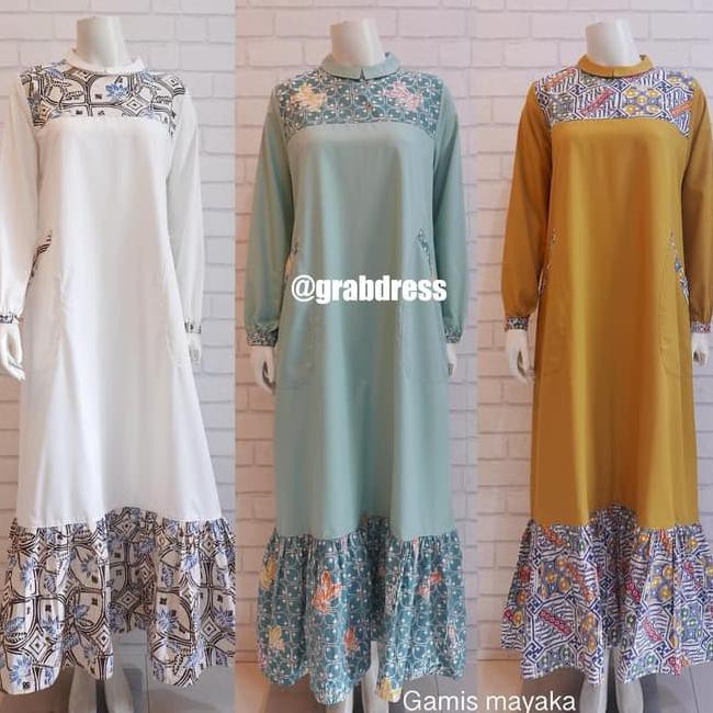 Baju Gamis Wanita - Dress Batik Dsk A04 - Grabdress