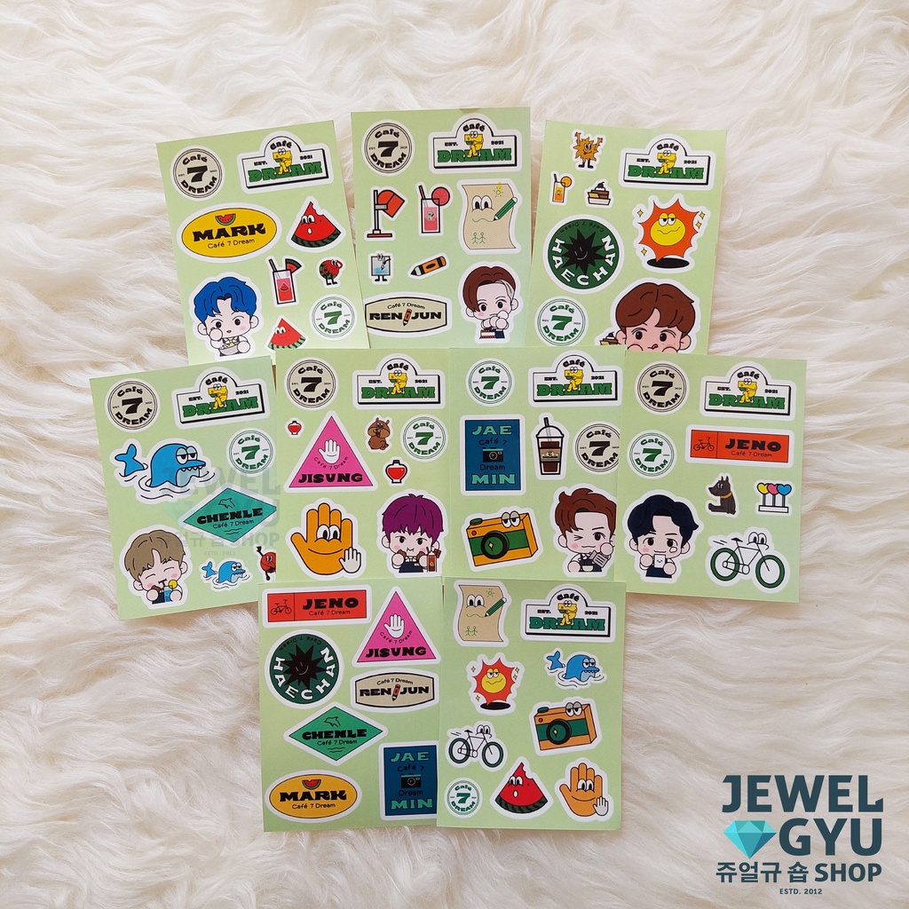 

NCT Dream Cafe 7dream Glossy Sticker / Stiker Mark Renjun Jeno Haechan Jaemin Chenle Jisung KPOP