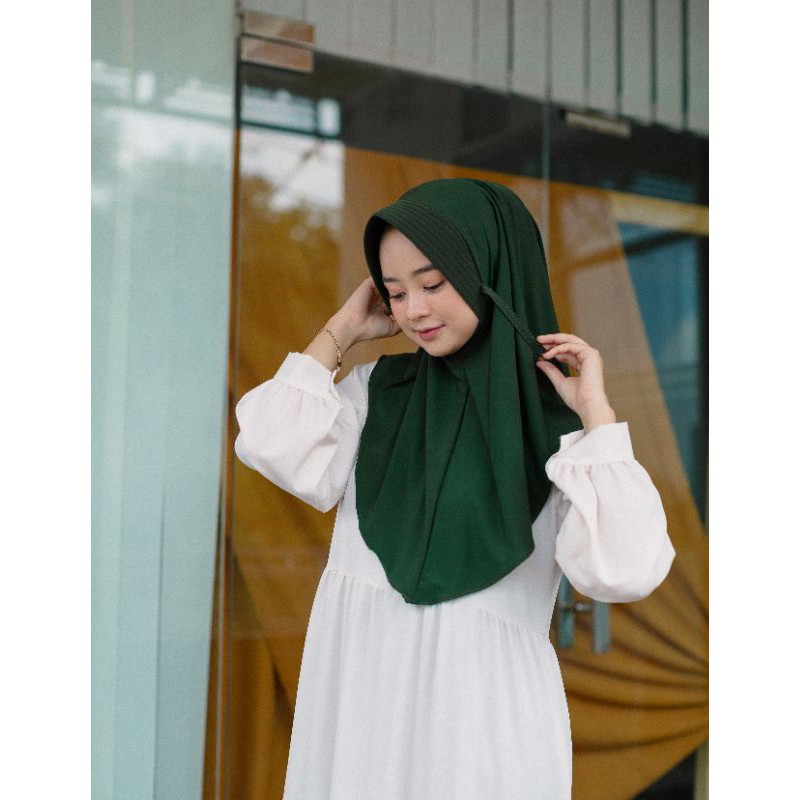 JILBAB HAMIDA TALI / JILBAB BERGO PET TALI (SAMBUNG) JERSEY PREMIUM/BERGO SIMPLE PET JERSEY