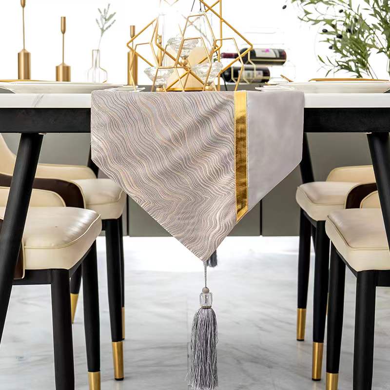 Taplak Meja Tamu Panjang/Table Runner/Taplak Meja Tengah Oriental Stlye Bahan Silk Varian 11