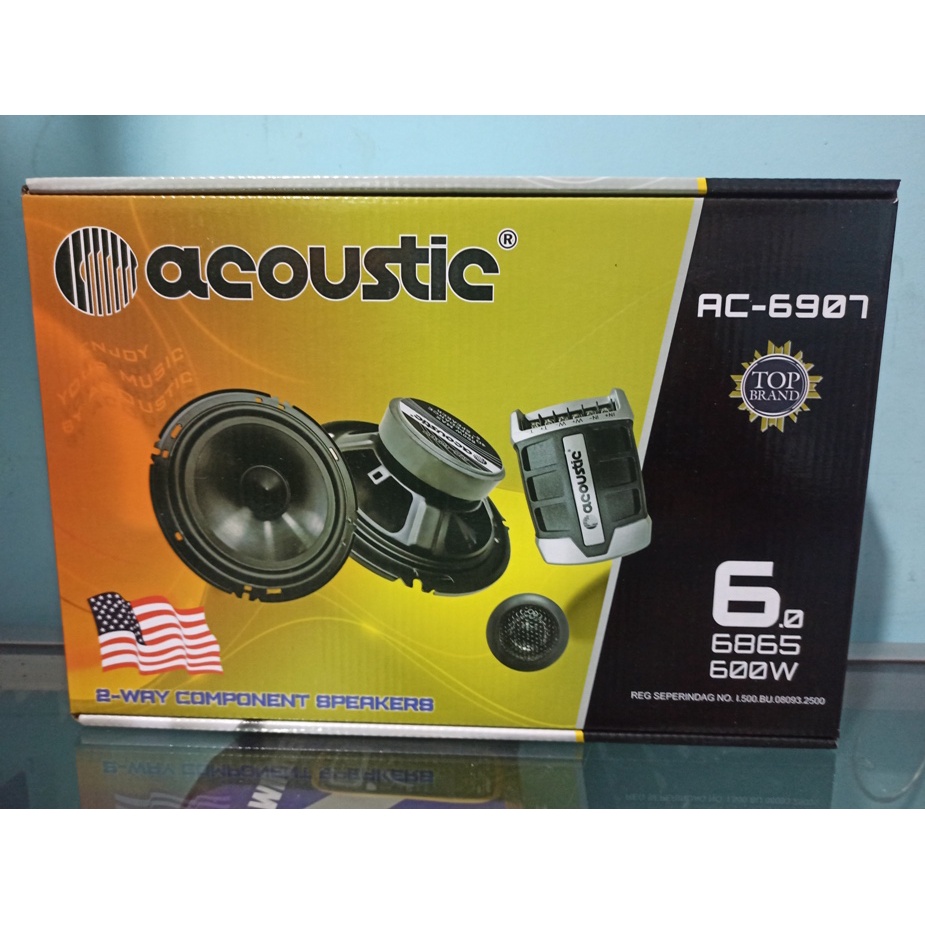 Speaker mobil Split 6inch 600w ACOUSTIC + TWEETER + crossover AC6907